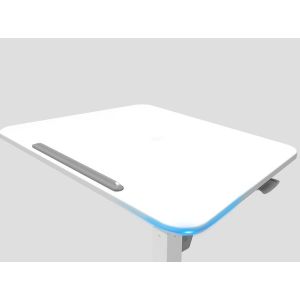 Buy cheap Office Furniture Modern Design White Height Adjustable Gas Lift Computer Table with Wheels from wholesalers