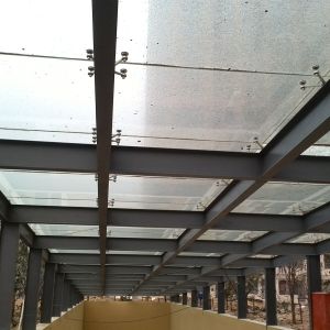 Prefabricated Q345 Polycarbonate Roof Dome Skylight 960mm Customized