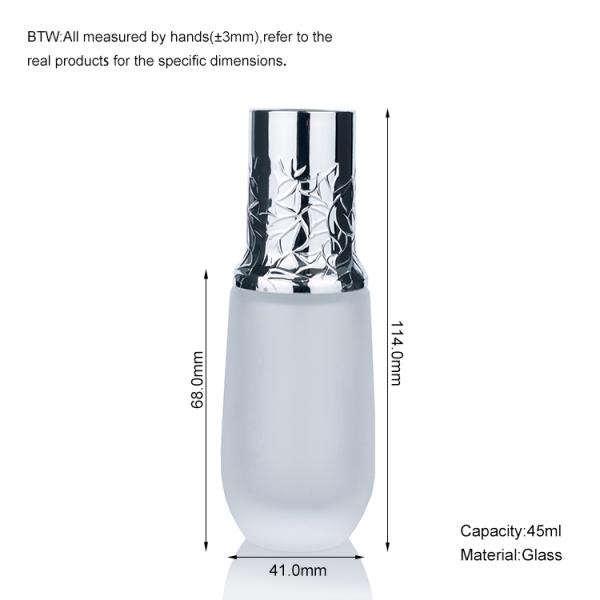 matte glass lotion bottle