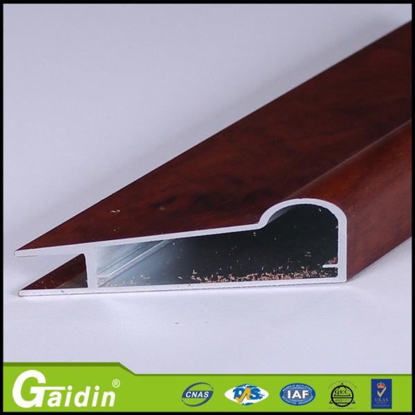 Buy cheap Wooden finish decorative aluminum profile for window, door cabinet from wholesalers