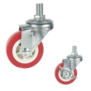 Buy cheap 66LBS Capacity Red Wheels Threaded Castor Wheels from wholesalers