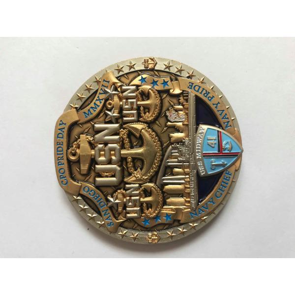 High quality custom 3D Custom Metal Challenge Coin,South africa badge maker
