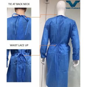 Buy cheap Hydroponic Non Sterile SMS Isolation Gown Tear Resistant Lightweight ANSI Level 1/2/3 from wholesalers