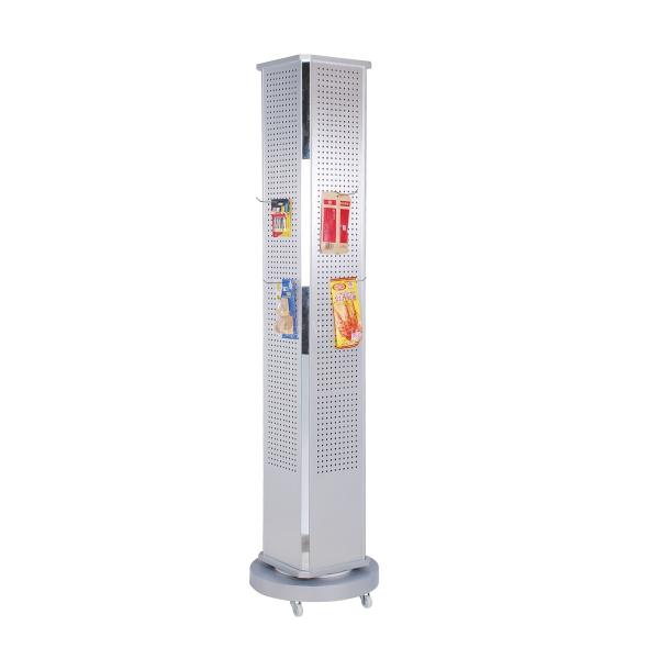 Movable Height 1720mm Width 270mm Three Sides Rotating Brochure Holder ,