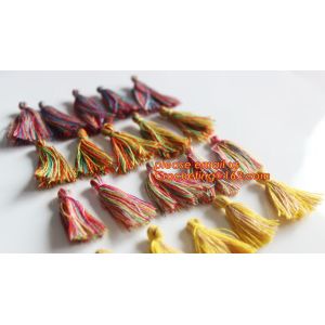 Buy cheap Custom 2.5CM tassel with metal ring tassel fringe garment KEY tassel flat trim, curtain tassel fringe /trim for home fit from wholesalers