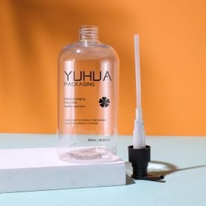 Buy cheap Chunky Round Shoulder Plastic Clear Pump Bottle 300ml 360ml 500ml from wholesalers