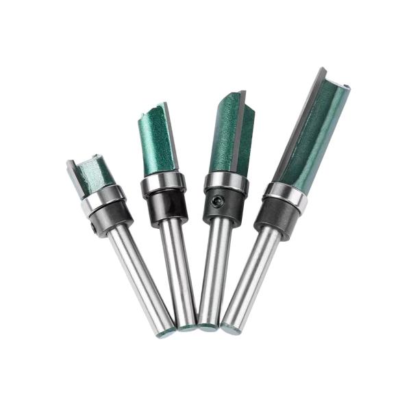 Buy cheap Customized High Quality Low Price 6mm 8mm Straight Bearing Trimming Bit Wood Milling Cutter Flush Trimming Router Bits from wholesalers