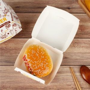 Buy cheap Customized chicken and French fries packaging box disposable food packaging oil resistant sandwich burger box from wholesalers