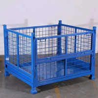 Quality Customized Stackable Stackable Pallet Cage Heavy Duty Steel Bulk Bins 1000kg Load Capacity for sale