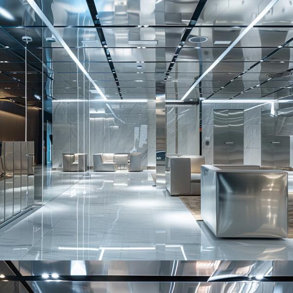 Quality Contemporary Stainless Steel Ceiling Tiles With Fire Resistance for sale