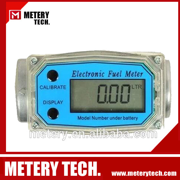Quality Turbine Digital Diesel Fuel Flow Meter 1" 10-200L/Min for sale