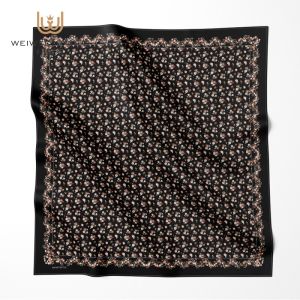 Buy cheap Luxury Black Square Smooth Feeling Headscarf Digital Patterns Comfortable Tudung product