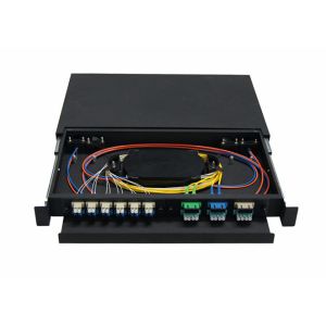 Rack mounted Fiber Optic Terminal Box with SC Adapters / Pigtails
