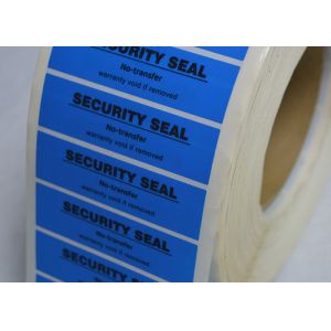 Buy cheap Blue Waterproof Printable Tamper Proof Labels Environmentally Friendly Material from wholesalers