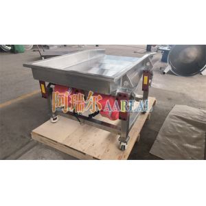 Buy cheap Small Size Mobile Variable Frequency Food Grade Stainless Steel Vibratory Feeder With ROSTA New Shaker Conveyor Suspension For Frozen Rice from wholesalers