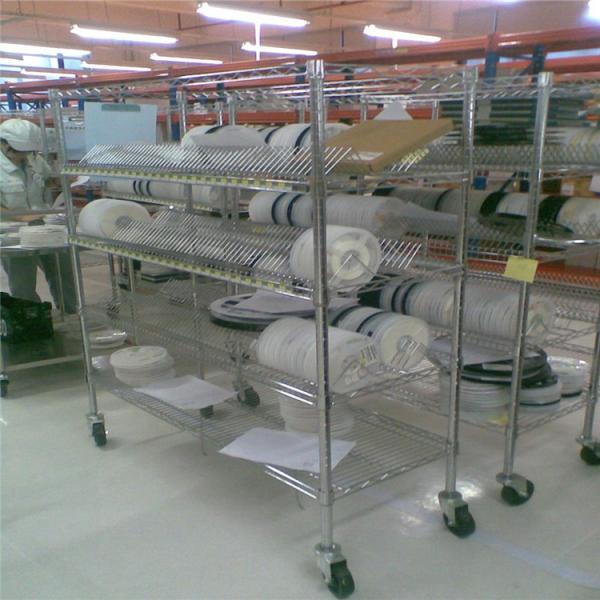 Quality Carbon Steel SMT SMD PCB ESD Shelving Rack Chrome Finish for sale