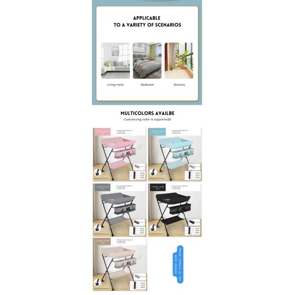 Multi-Functional Infant Changing Table Foldable Baby Nursing Table For 0-3Years