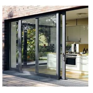 Buy cheap Rolling Pull Opening Method SKATE Black End Aluminium Double Sliding Door for Household from wholesalers