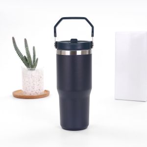 30 Oz Tumbler With Handle And Straw Lid Leakproof Double Insulated 30oz Cup