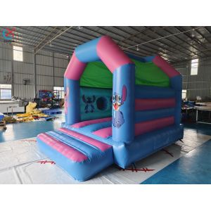 Commercial Inflatable Lilo & Stitch Bouncy House With Slide Combo