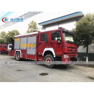 Buy cheap Howo 6 Wheel 290HP Firefighter Truck With 5T Knuckle Crane from wholesalers
