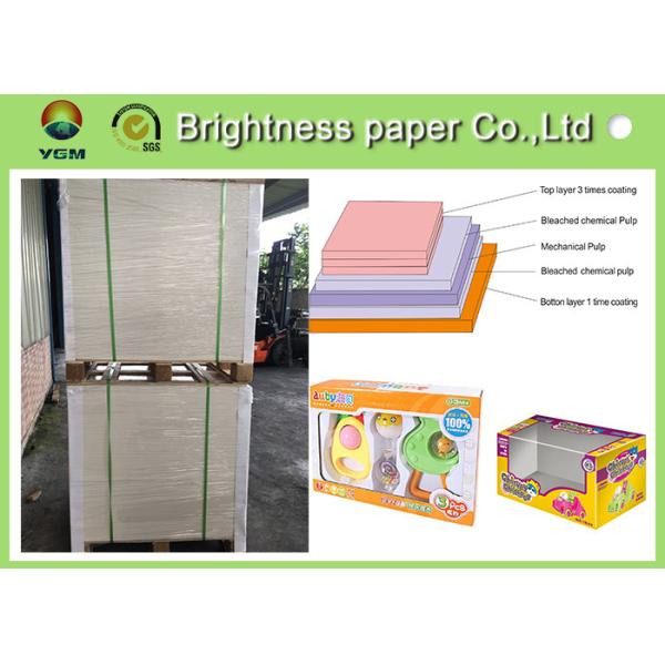 Quality Strong Stiffness Food Grade Paperboard , Coated Glossy Paper 230gsm ~ 400gsm for sale