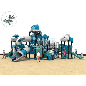 Galvanized Steel Pipe And LLDPE Plastic Jungle Play Outdoor Playground Equipment