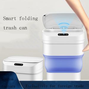 Buy cheap Factory Direct Sales New Foldable IPX5 Waterproof Rectangular Intelligent Electronic Plastic Sensor Trash Can from wholesalers
