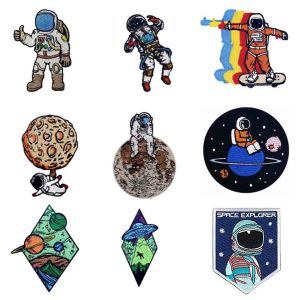Buy cheap Spaceman Astronaut UFO Custom Embroidery Patches Sew On Badge from wholesalers