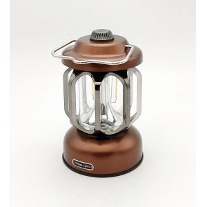 Outdoor Retro 2 In 1 LED Camping Lantern Portable Garden ABS Metal Handle