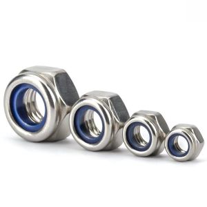 Direct Zinc Yellow-Chromate Plated DIN982 Hexagon Back Nuts with Nylon Self Lock