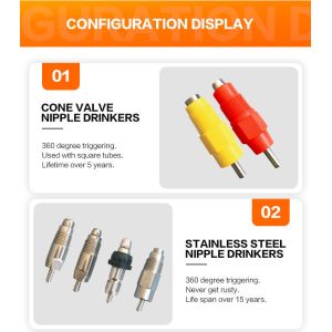 Detachable Automatic chicken nipple drinker automatic Water Stainless Steel