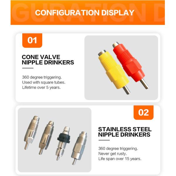 Detachable Automatic chicken nipple drinker automatic Water Stainless Steel