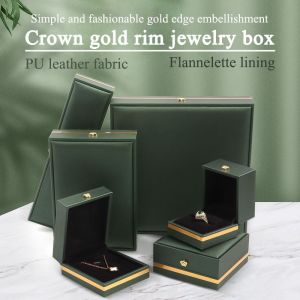 Custom Logo PU Leather Storage Box 6 Colors Ring Packaging Box