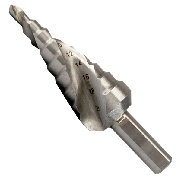 Quality Inch Size HSS Spiral Grooved Step Drills for sale