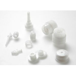 Medical White Plastic Injection Parts Gear Micro ABS Various Size Corrosion