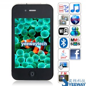 Buy cheap HiPhone 4G+++ Quad Band Dual Cards Dual Standby Dual Cameras WIFI Bluetooth Java 3.5-inch Touch Screen Compass Phone from wholesalers