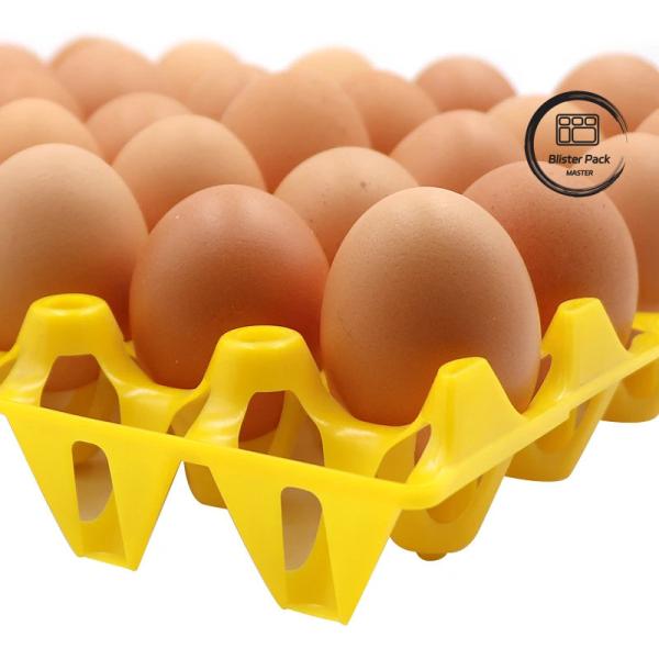 Quality 30 Egg Blister Tray Colorful Plastic Crate Durable Thermoformed Plastic Trays For Chicken Farm for sale