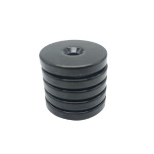 Buy cheap Customized  Round Neodymium Magnets Temp Resistant Black Coating from wholesalers