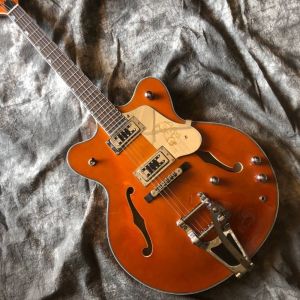 China Custom double F hollow body Jazz electric guitar 6 Strings,Rosewood fingerboard, Gold hardware gitaar,China Muscial Inst on sale