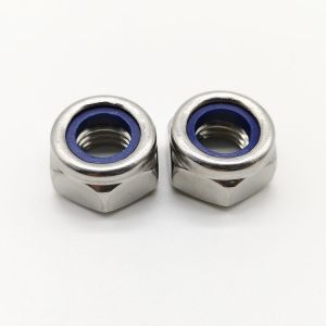 ISO10511 SS304 Nylon Insert Lock Nuts Prevailing Torque Hexagon Thin Nuts Non