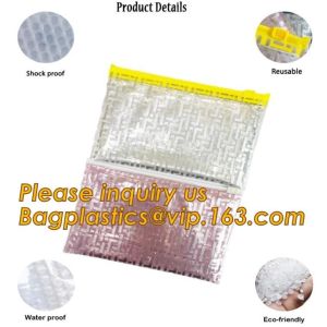 Buy cheap Cosmetic Pink Slider Padded Bag/Holographic Zip lockk Bag With Bubble,Holographic Metallic Zipper Bubble Bag/Slider Padded from wholesalers