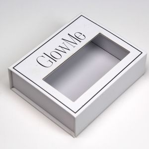 Small Cardboard Magnetic Gift Boxes With Window Lids With Custom Size And Logo