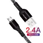 Buy cheap 2.4A 6ft Micro USB Data Transfer Cable For Android Phone from wholesalers