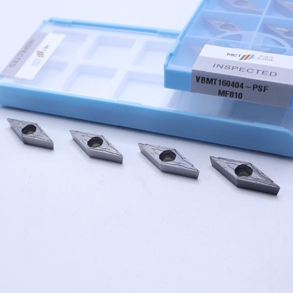 VBMT160404 MF810 Rhombic Shape Uncoated Carbide Turning Insert with Silver