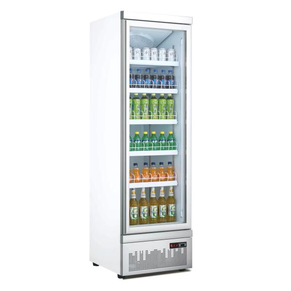 Commercial Upright Drink Glass Door Freezer Fan Cooling Display Beverage Cola Cooler Refrigerator for Supermarket