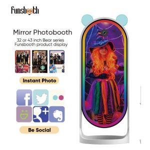 Buy cheap Mini Retro HD Camera 43 Inch LCD Mirror Photobooth Instant Printing Photo Booth With RGB Light from wholesalers