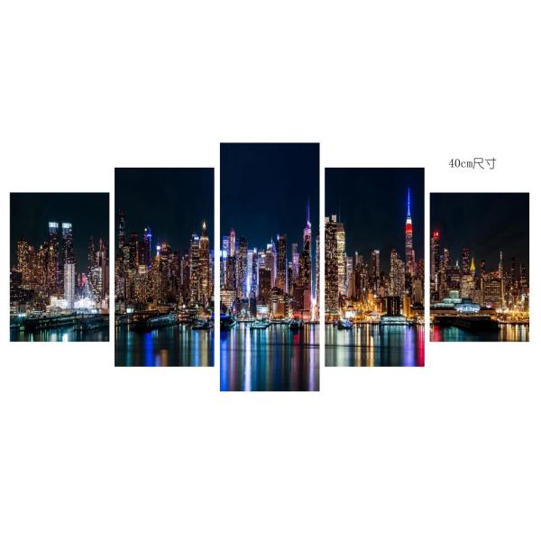 Quality Custom City Night Scene Canvas Prints Wall Art 40x100cm / 40x80cm / 40x60cm for sale