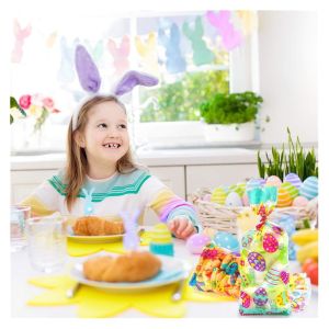 Assorted Plastic Easter Pattern Cellophane Party Bags