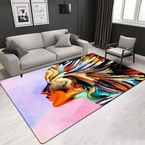 Custom Image Artistic Modern Design 3D Printed Polyester Fiber Living Room